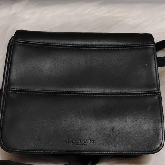 SALE! Coach Vintage 9092 Tribeca Black Leather Flap Shoulder Bag & Hangtag - Picture 16 of 17